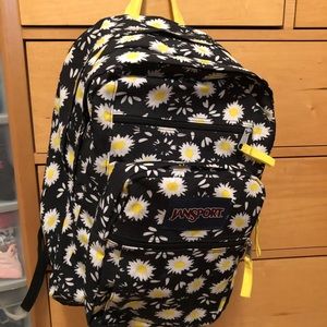 Large Daisy Print Jansport Backpack